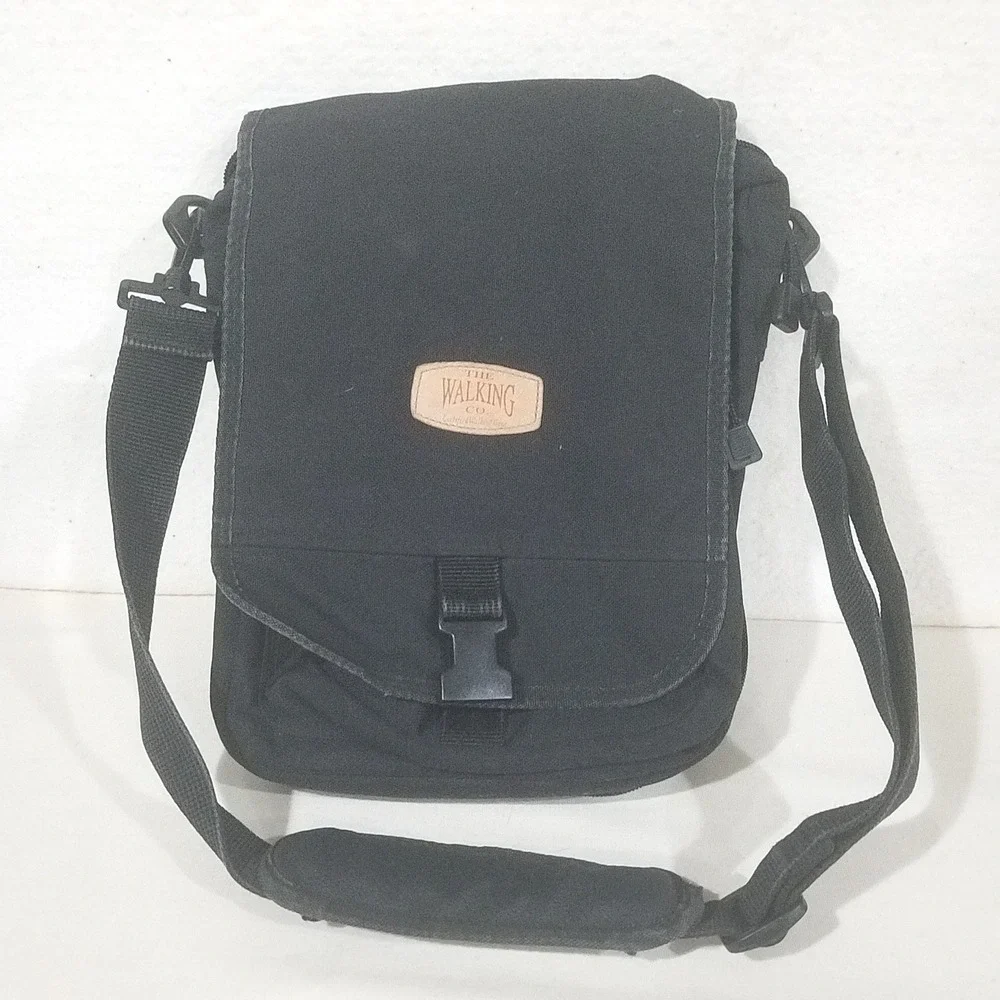 Black‎ Messenger Bag Crossbody multipocket The Walking Co Certified Walking Gear